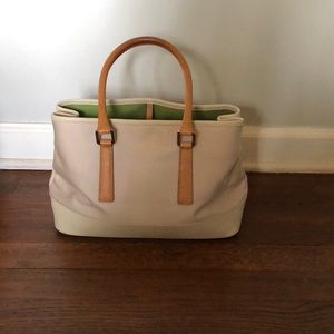 Coach Hamptons Canvas and Leather Tote